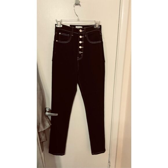 WeWoreWhat Denim - WEWOREWHAT BLACK DANIELLE BUTTON FLY JEANS WOMENS SIZE 26 NEW